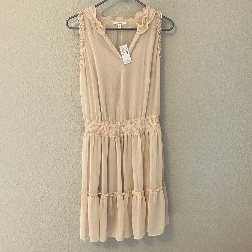 Maurices Cream Ruffle Mini Dress